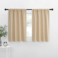 NICETOWN Blackout Room Darkening Curtains - Home Decoration Light & Noise Reducing Thermal Insulated Window Draperies with Rod Pocket Top (Biscotti Beige, Set of 2, 34 inches Wide x 36 inches Long)