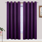 Yakamok Room Darkening Curtains 52x72 inch Length Purple-Living Room