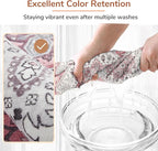 OPPODREAM Soft 6x9 Area Rugs, Washable Rug 6x9 with Non Slip Backing, Faux Cashmere Low-Pile 6 x 9 Carpet, Pink & Cream