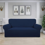 Easy-Going Stretch Oversized Loveseat Slipcover 1-Piece Sofa Cover Furniture Protector Couch Soft with Elastic Bottom for Kids Polyester Spandex Jacquard Fabric Small Checks Navy