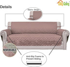 Easy-Going Oversized Chair Sofa Slipcover Reversible Sofa Cover Water Resistant Couch Cover Furniture Protector Cover with Elastic Straps for Pets Dog (Oversized Chair, Pink/Beige)