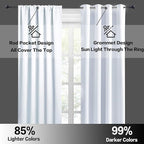 RYB HOME Kitchen Curtains Over Sink 36 inch Length for Cabinet, Rod Pocket