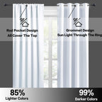 RYB HOME Short Privacy Curtains 30 inch Long for Bathroom Window