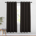 NICETOWN Bedroom Curtains 78 inch Length - Grommet Privacy Window Curtains & Drapes Light Blocking Sound Reducing Window Treatments for Living Room (Toffee Brown, 2 Panels, W52 x L78)