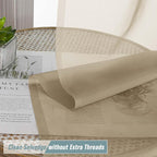 Taupe Sheer Curtains for Window 96 Inches Long 2 Panels Set, Soft Airy Light Filtering Voile Sheer Curtains for Living Room Bedroom, Dual Rod Pocket Elegant Window Drapes, 2x42Wx96L Inches