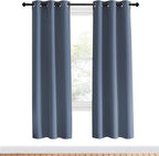 NICETOWN Blackout Curtains for Bedroom, Stone Blue, 34" Wide by 70" Long, Home Decoration Thermal Insulated Noise Reducing Curtains & Drapes for Boys Room, Privacy Panels
