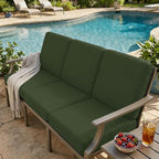 hyha Milk Silk Couch Cushion Covers, Soft Magic Sofa Covers Washable for 2 Cushion Couch, Stretch Sectional Outdoor Cushion Covers for Patio Furniture with Elastic Bottom(2 Packs, Bronze Green)
