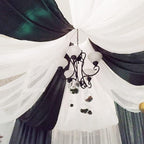 Chyhomenyc White Sheer Scarf Valances for Windows 216 Inch Extra Long, Window Scarf Drapes Rod Pocket Backdrop for Wedding Arch Draping/Party/Canopy Bed/Living Room, 2PC, 18 Feet Length