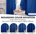 Deconovo Blackout Curtains, Thermal Insulated, W42 x L54 2 Panels, Back Tab, Machine Washable, Room-Darkening Drapes for Bedroom/Living Room Royal Blue