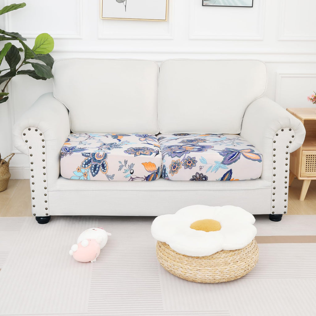 Smiry Printed Couch Cushion Covers, Stretch Couch Covers for Sofa