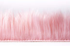 Ashler faux fur rug, Fluffy Shaggy Area Rug Ultra Soft 2.2 x 6 Feet Rectangle Fur Rug, Pink Fuzzy Rug Machine Washable Shag Rug, Nursery Decor Throw Rugs for Bedroom, kids room, Living Room