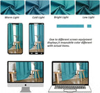 Simplebrand Ava Teal Blackout Curtains for Bedroom 63 Inch Length 2 Panels Set, Privacy Thermal Insulated Rod Pocket Door Window Curtains for Patio French Door Front Door, W40 x L63 Inch