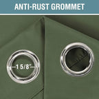 H.VERSAILTEX Blackout Curtain for Living Room Thermal Insulated Window Treatment Curtain Extra Long 90 inch Length Energy Saving Solid Grommet Top Blackout Drape, One Panel, Bronze Green, 52"W x 90"L