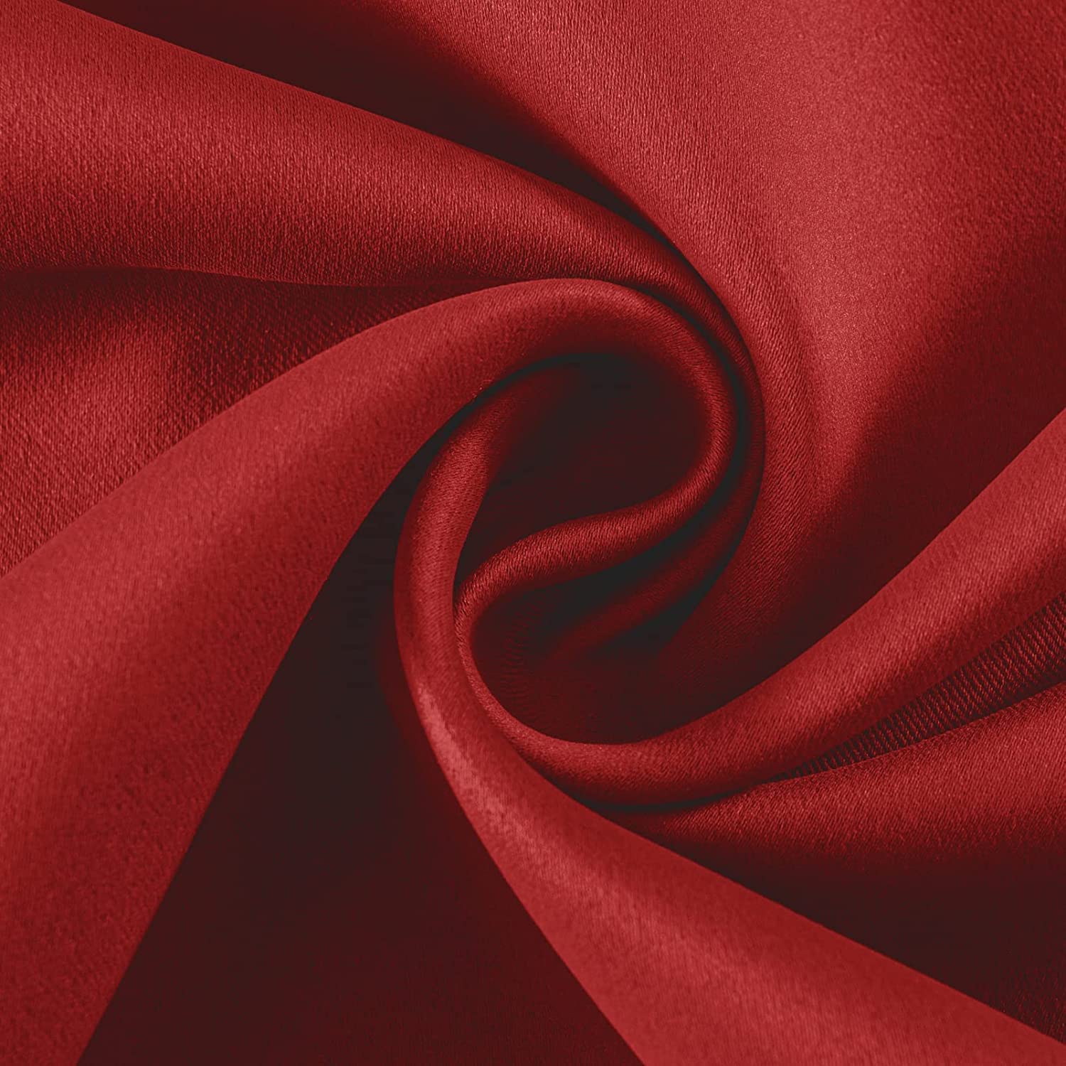Joydeco Blackout Curtains 45 Inch Length 2 Panels Set, Thermal Insulated Long Curtains& Drapes 2 Burg, Room Darkening Grommet Drapes for Living Room Bedroom Window (W52 x L45 Inch, Red)