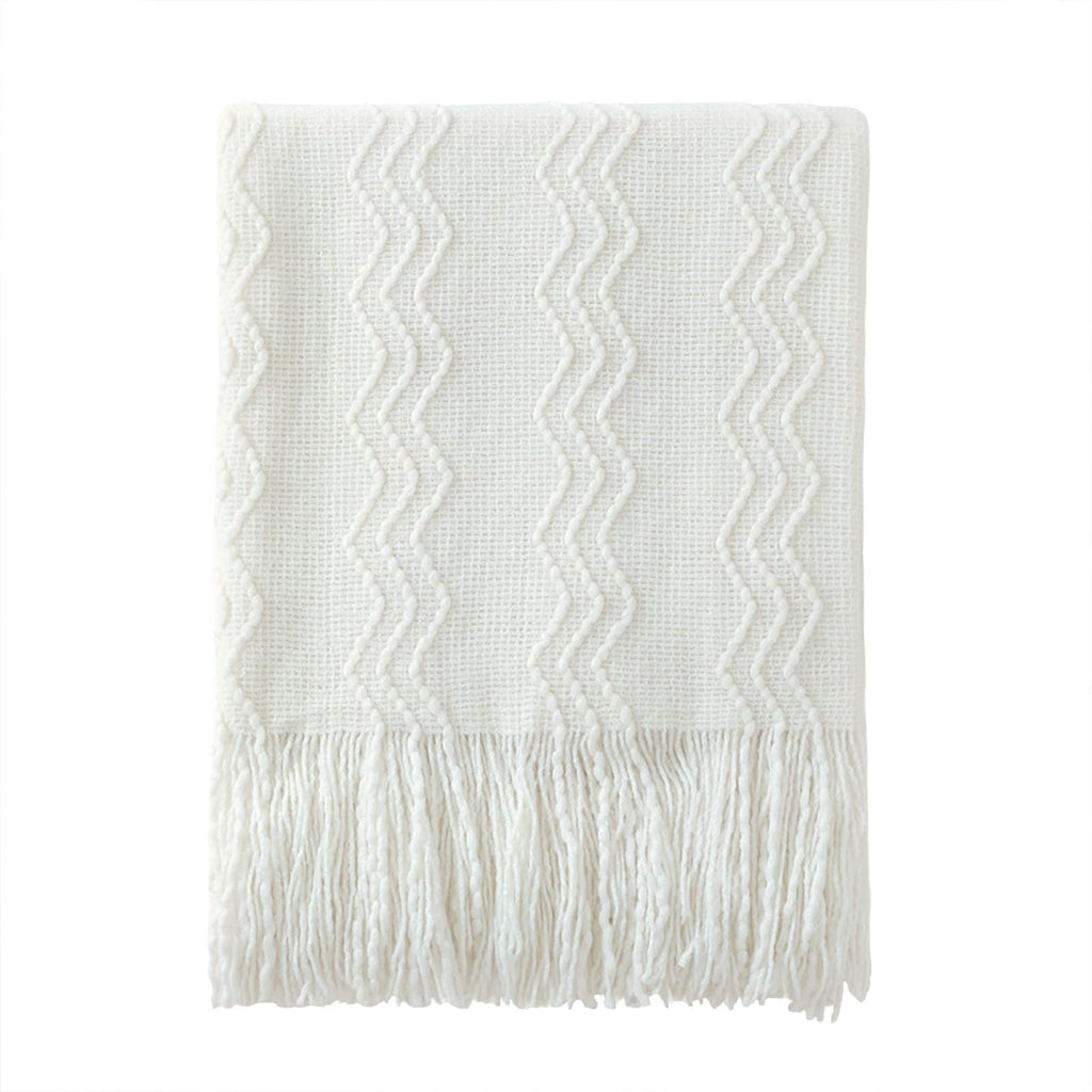 BOURINA Green Throw Blanket 50x60 Inch Boho Knitted Soft Throw Sofa Blanket