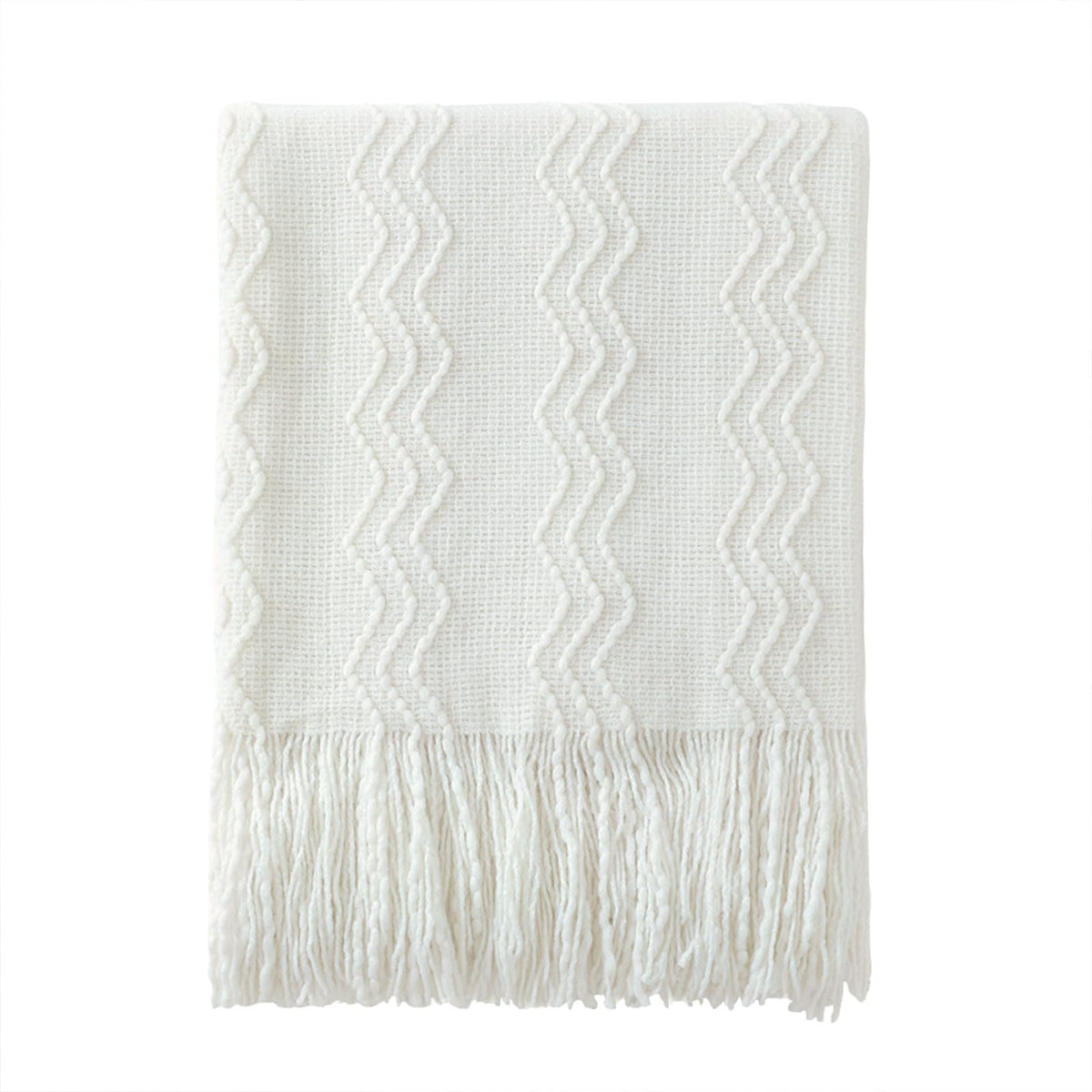 BOURINA Green Throw Blanket 50x60 Inch Boho Knitted Soft Throw Sofa Blanket