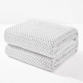 Exclusivo Mezcla Soft Waffle Fleece Bed Blanket King Size, Heather Gray