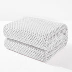 Exclusivo Mezcla Soft Waffle Fleece Bed Blanket King Size, Heather Gray