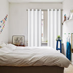 BGment Pure White Room Darkening Curtains 84 Inch for Living Room 2 Panels