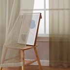 Chyhomenyc Taupe Sheer Curtains 84 Inches Long 2 Panels Set- Light Filtering Curtains for Bedroom, Soft Airy Voile Rod Pocket Living Room Window Drapes, 42Wx84L Inches, 2 PCS