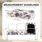 hyha 4Pcs Patio Cushion Covers, Stretch Outdoor Couch Cushion Covers, Washable Outdoor Chair/Sofa Slipcovers for Patio Furniture Cushions Protector with Elastic Bottom(Vintage Flower,Cover Only)