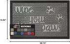 GORILLA GRIP 100% Waterproof All-Season WeatherMAX Doormat US Designed Natural Rubber, Stain and Fade Resistant, Low Profile Indoor Outdoor Door Mats, Easy Clean Patio Mat, 29x17, Stone Paws