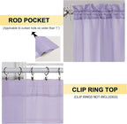OVZME Lavender Sheer Curtains 84 Inches Long 2 Panels - Soft Light Filtering Window Sheer Panels for Living Room/Bedroom, Top Dual Rod Pocket, 1 Pair, Each 42Wx84L Inches