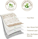 Nakagishi 7x9 Area Rugs Living Room: Washable Boho Large Neutral Soft Farmhouse Rug Stain Resistant Modern Indoor Floor Non-Slip Carpet for Bedroom Nursery Playroom Office Dining Dorm- White Brown