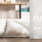 Nuloom SuperiorWash Collection Kai Off-White, 2' x 3', Fluffy and Cozy, High Traffic, Stain Resistant, Easy Clean, Durable Washable Area Rug for Bedroom, Living Room, Dining, Den, Foyer, Entryway