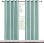 NICETOWN Aqua Blue Blackout Curtains 78" Long for Office, Dining Room, Guest Room, Sound Reducing Heat and Cold Block Curtain Panels for Modern Decorative (55" Wide by 78" Long, 2 Pieces)