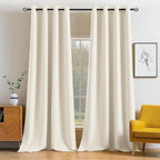 MIULEE Birch Blackout Bedroom Curtains Drapes 96 Inch Long 52"x96"