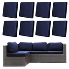 DREAHOTEXTIL 8Pcs Outdoor Cushion Covers, Elastic Patio Cushion Covers