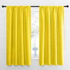NICETOWN Bright Yellow Blackout Curtains 63 inches Long for Living Room, Darkening Window Curtain Panels, Easy-Care Solid Thermal Insulated Draperies/Drapes for Daughter Room
