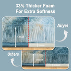 Soft Runner Rugs for Bedroom Hallways, 2x6 Abstract Blue Fluffy Shag Throw Area Rug Non Slip for Bedside Dorm, Long Shaggy Furry Carpet for Nursery Living Room