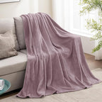 BEDELITE Fleece Blanket Dusky Violet Throw Blankets for Couch & Bed, Luxury Plush Cozy Fuzzy Blanket 50x60 inches, Super Soft Warm Lightweight Throw Blanket for Travel Camping