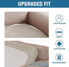 H.VERSAILTEX Velvet Stretch Individual Couch Cushion Cover Plush Cushion Slipcover for Loveseat Sofa Cushion Furniture Protector Seat Cushion Sofa Cover (1 Piece Sofa Cushion Cover, Oatmeal)