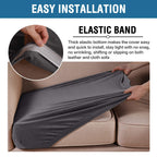 H.VERSAILTEX Velvet Stretch Couch Cushion Cover Plush Cushion Slipcover for Chair Loveseat Sofa Cushion Furniture Protector Seat Cushion Sofa Cover (2 Piece Medium Sofa Cushion Covers, Grey)