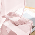 MIULEE Blush Pink Sheer Curtains 96 Inches Long 4 Panels 42 x 96 Inches