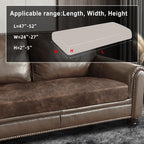 ANARACHON Leather Look Couch Cushion Covers Sofa Seat Slipcovers Sets Couches Furniture Protector for Sectional Armchair Loveseat Pets Kids Stretch Spandex Fabric (1 Cushion Loveseat, Light Brown)