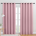 NICETOWN Blackout Draperies Curtains for Kids Room, Greyish Purple, Set of 2, 70 by 84 inches, Window Treatment Thermal Insulated Solid Grommet Blackout Drape Panels for Bedroom