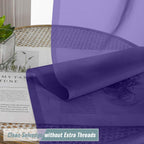 Ebesto Purple Valances for Windows 14 inch Length 2 Panels Set, Small Voile Sheer Curtains for Bathroom, Soft Fabric Lightweight Light Filtering Kitchen Curtains, Dual Rod Pocket, 2x42Wx14L Inches