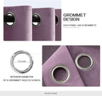 MIULEE Velvet Curtains Lavender Light Purple Elegant Grommet Thermal Insulated Soundproof Room Darkening Curtains/Drapes for Classical Living Room Bedroom Decor 52 x 108 Inch Set of 2