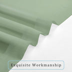 OWENIE Sage Green Sheer Curtains 96 Inches Long 2 Panels Set, Elegant Sheer Curtains for Bedroom Living Room, 2Pcs Each 42" W x 96" L,Total Wide 84 Inch, Sage Green