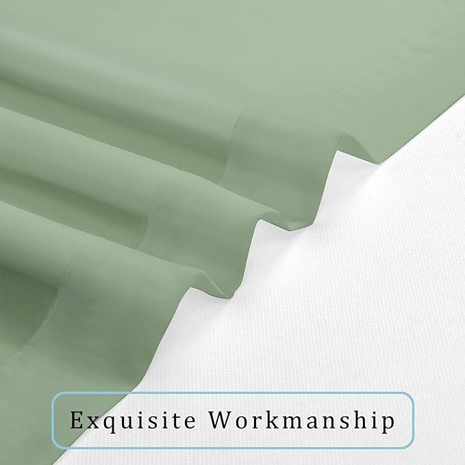 OWENIE Sheer Curtains, Sage Green Sheer Curtains 84 inch Length 2 Panels Set, Rod Pocket Voile Fimly Sheer Drapes for Living Room/Bedroom, 2pcs, Each 42" W x 84" L