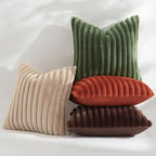 decorUhome Fall Faux Fur Throw Pillow Covers 22x22 Set of 2 Khaki Brown