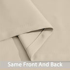 Yakamok Thermal Insulated Grommet Blackout Draperies/Drapes for Bedroom Window,Room Darkening Curtain Panels (2 Panels, W52 x L63 -Inch,Cream Beige)