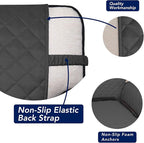 PureFit Reversible Quilted Sofa Cover, Water Resistant Slipcover Furniture Protector, Washable Couch Cover with Non Slip Foam and Elastic Straps for Kids, Pets (X Large, Dark Gray/Beige)