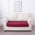 hyha Waterproof Couch Cushion Covers for Pets, Non Slip Sofa Seat Cover for Dogs Washable, Soft Thick Stretch Jacquard Fabric, Sofa Slipcovers with Elastic Bottom (1 Piece for Medium, Wine Red)