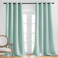NICETOWN Room Darkening Drapes for Nursery - (52 inches Width by 120 inches Length, Aqua Blue, 1 Pair) Light Blocking Curtain Panels for Bedroom Girl Room, Soft Fabric Window Treatment