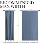 NICETOWN Blackout Curtains for Bedroom, Blackout Curtain Panels, Window Treatment Energy Saving Thermal Insulated Solid Rod Pocket Blackout Drapes/Draperies (Stone Blue, 1 Pair, 62 by 63-inch)